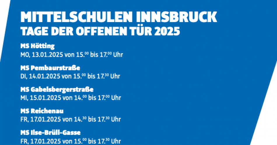 Tage der offenen Türe in Innsbruck